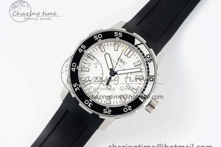 MIROTIME 0108 Premium Aquatimer Automatic SS RSF 1:1 Best Edition White Black Dial on Black Rubber Strap A 7067